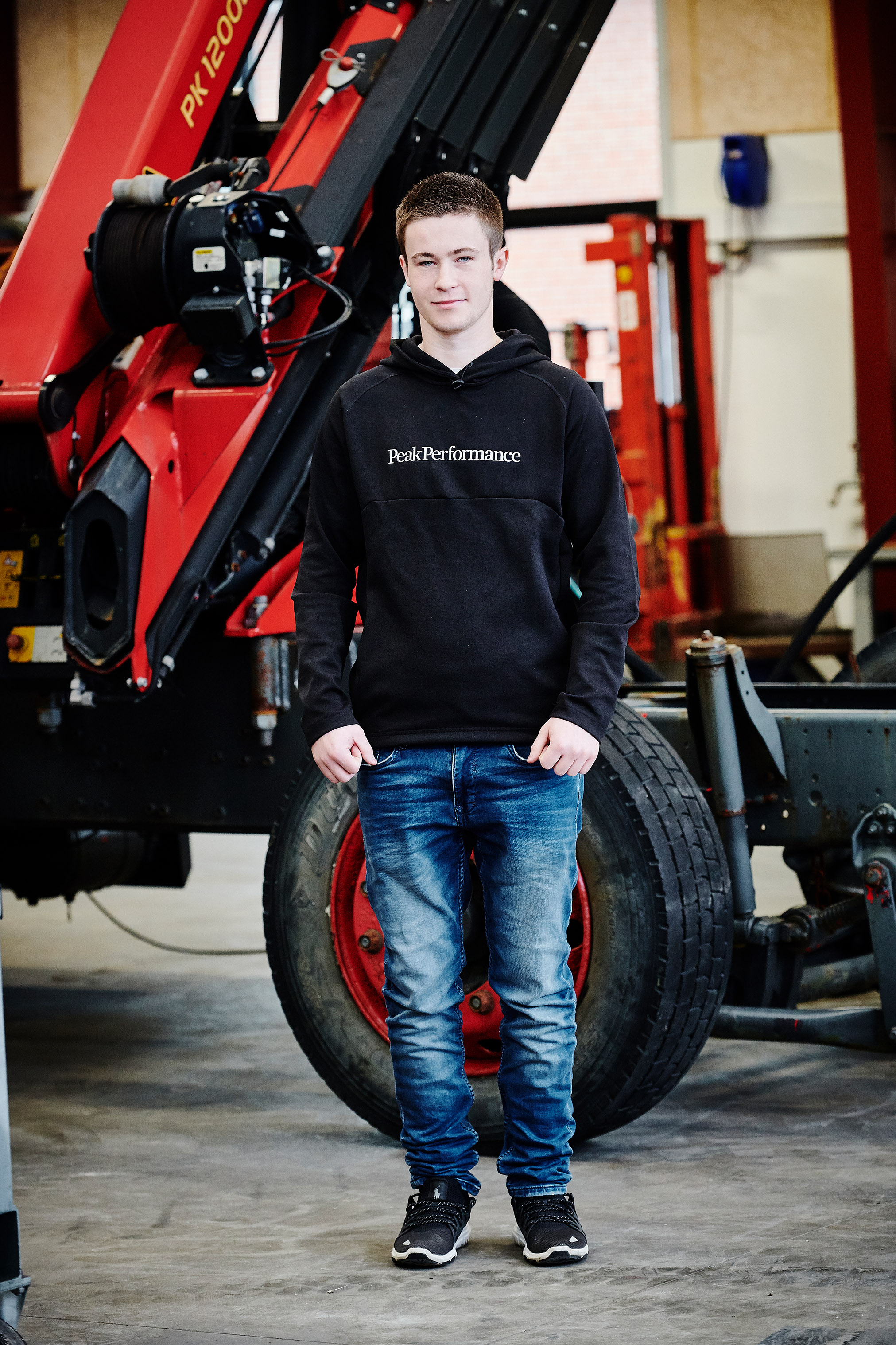 Elev fra entreprenør- og landbrugsmaskinuddannelsen