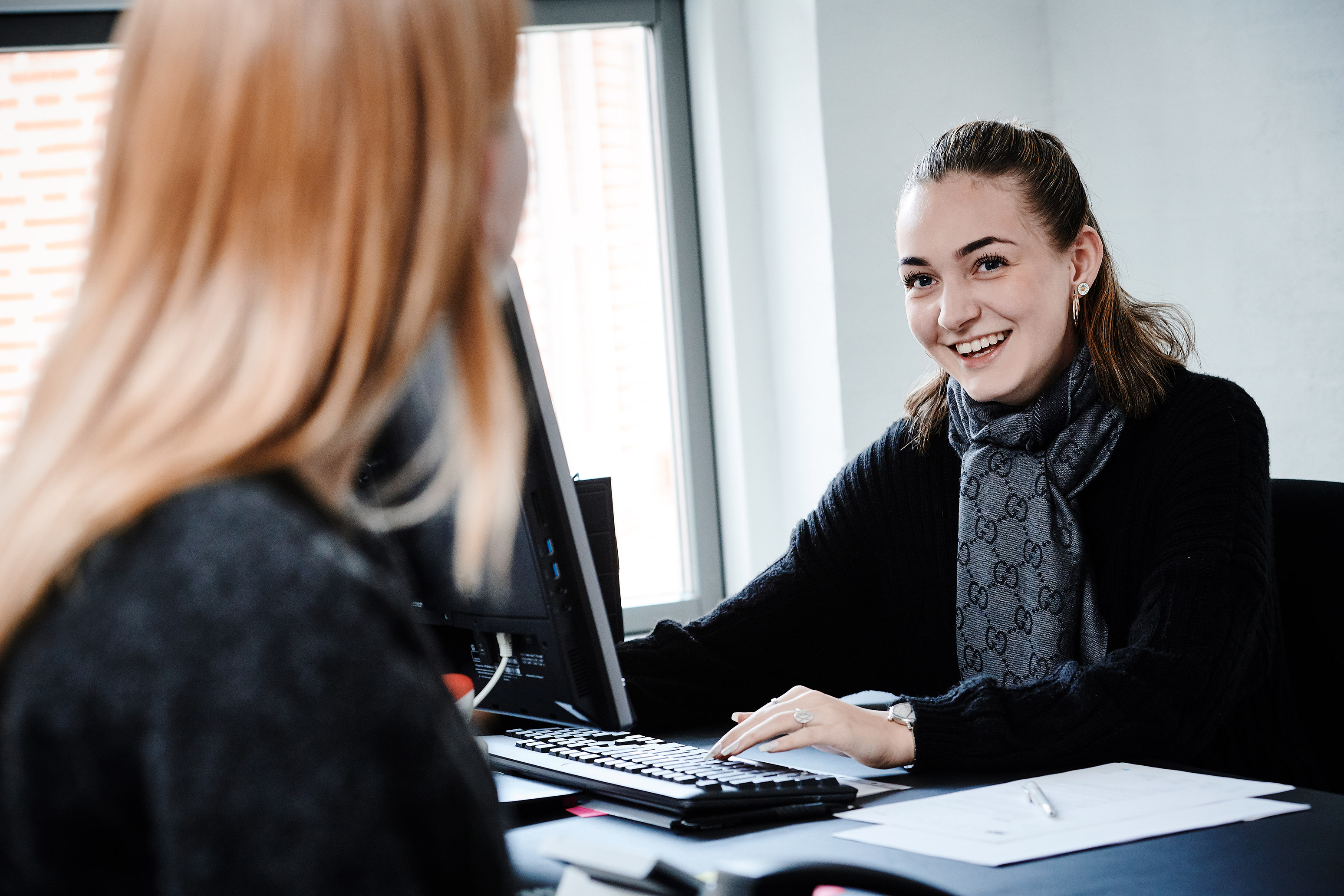 Elever fra EUD/EUX Business i Aars - kontor, handel og forretningsservice