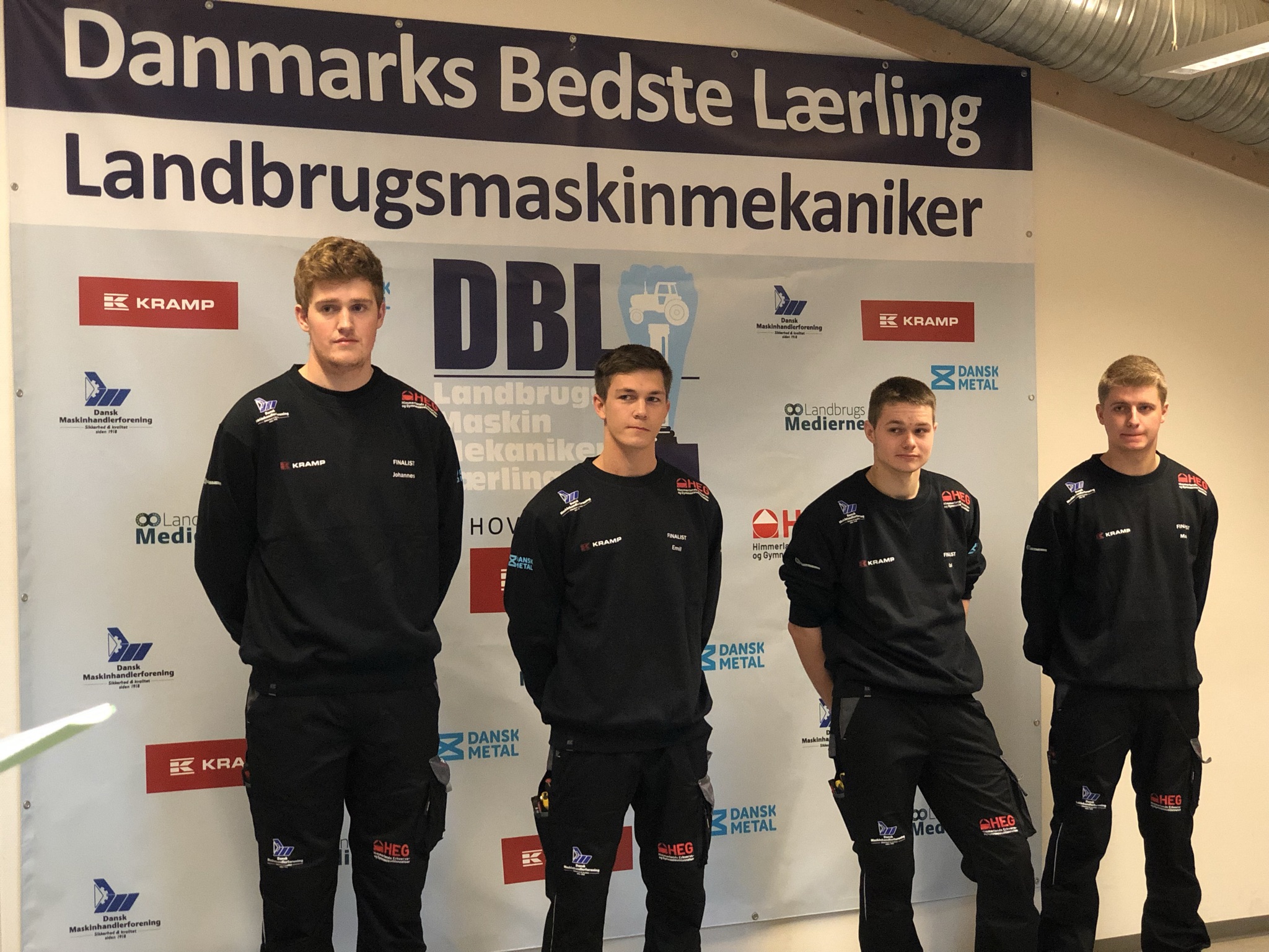Danmarks Bedste Lærling 2021 Deltagere Fra Venstre, Johannes, Emil, Carl, Malthe (3)